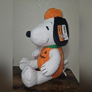 Peanuts Snoopy In Pumpkin Costume Halloween Plush